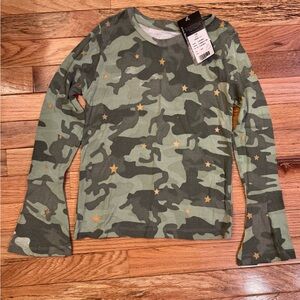 Flowers by Zoe Green Camouflage Star Long Sleeve Tee